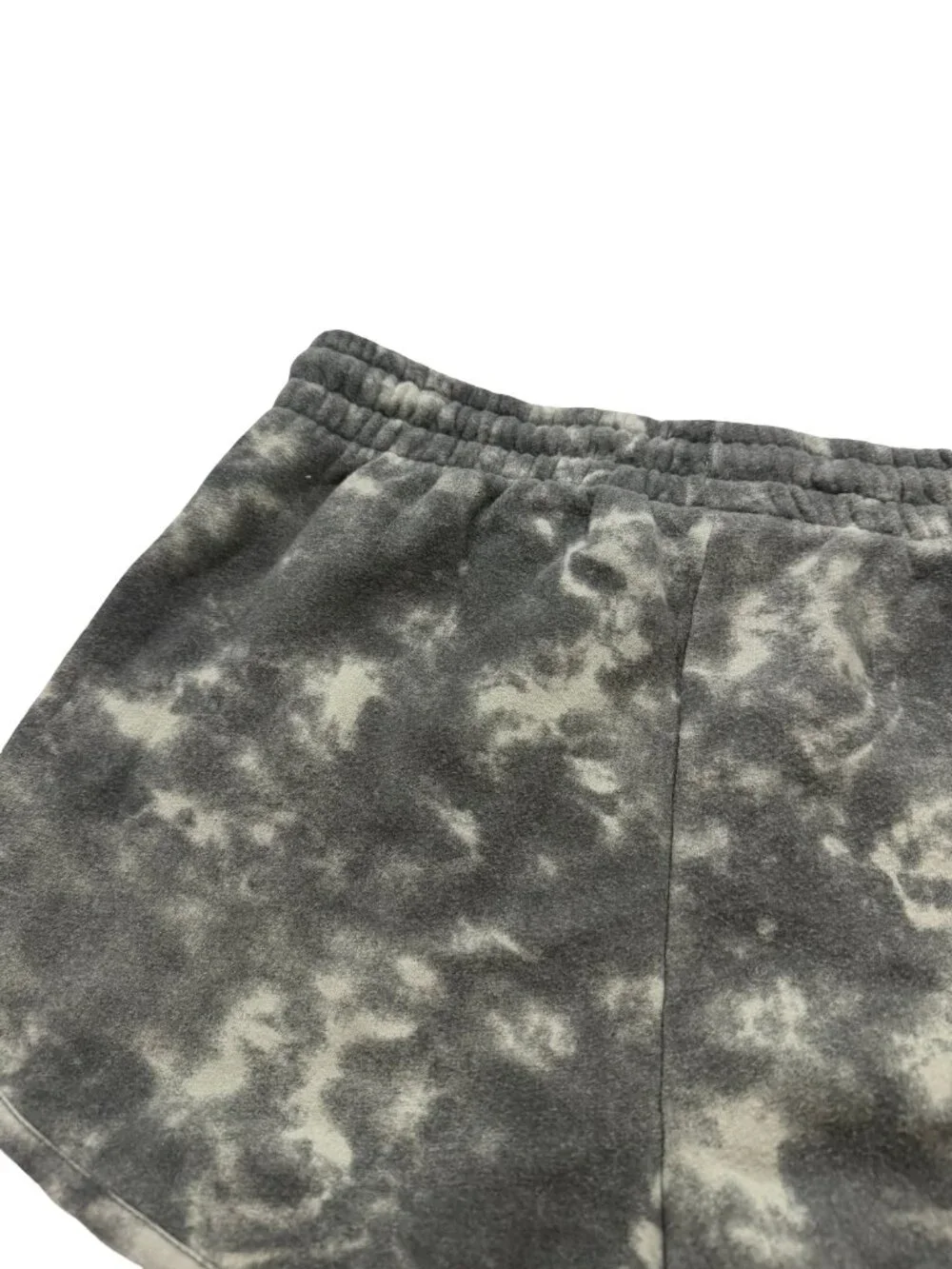 ACDC Charcoal Tie Dye Fleece Sweat Shorts Rock Graphic Drawstring Medium Women's